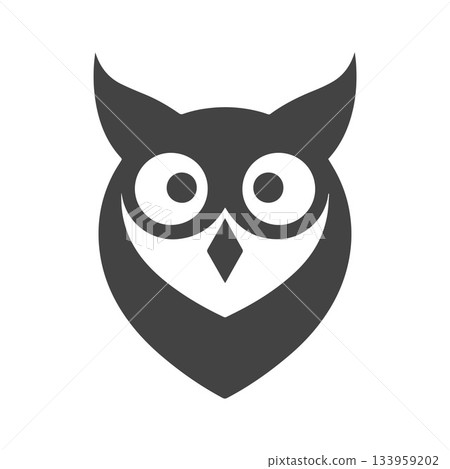 Metallic Futuristic Owl Logo Showing High-Tech Intelligent Style Metallic Futuristic Owl Logo Showing High-Tech Intelligent Style 133959202