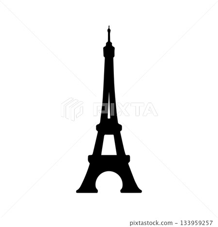 Negative Space Eiffel Tower Logo With Powerful Modern Identity 133959257