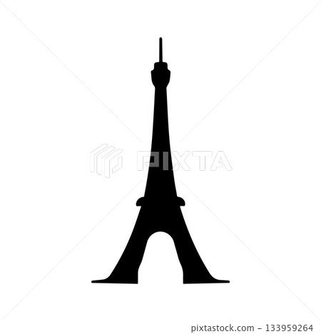 Precise Paris Tower Symbol Designed With Perfect Visual Geometry Precise Paris Tower Symbol Designed With Perfect Visual Geometry 133959264