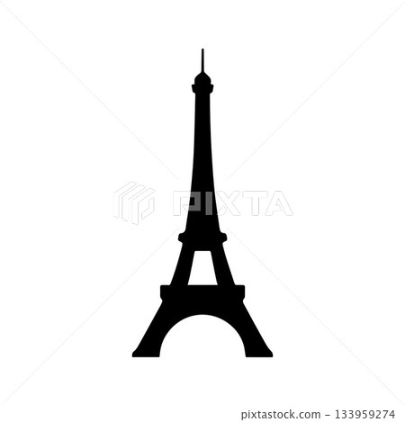 Decorative Paris Tower Symbol Reflecting Vintage European Style 133959274