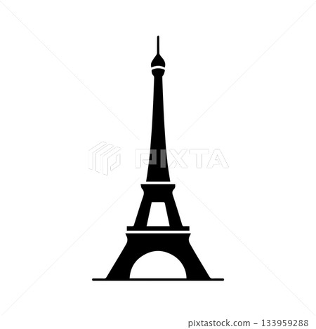 Fragmented Segment Tower Logo Showing Modern Paris Identity Fragmented Segment Tower Logo Showing Modern Paris Identity 133959288