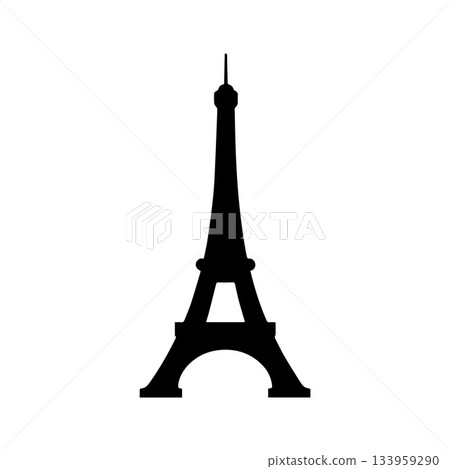 Geometric Diamond Tower Symbol Expressing French Architectural Art Geometric Diamond Tower Symbol Expressing French Architectural Art 133959290