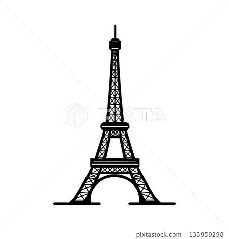 Painted Tower Symbol Showing Creative French Cultural Energy 133959298