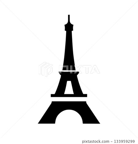 Square-Symmetry Eiffel Tower Logo Reflecting Futuristic Precision Square-Symmetry Eiffel Tower Logo Reflecting Futuristic Precision 133959299