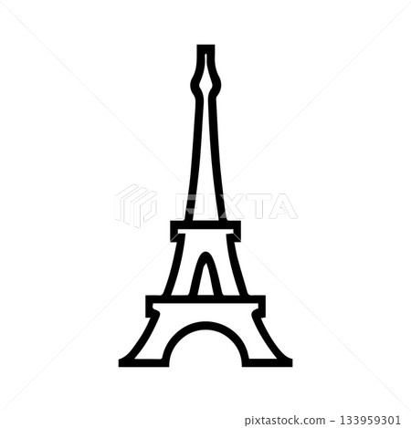 Triangle Block Eiffel Tower Logo Showing Strong Graphic Identity 133959301