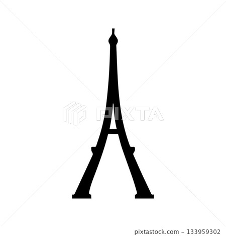 Elegant Paris Landmark Symbol Designed With Refined Minimal Lines 133959302