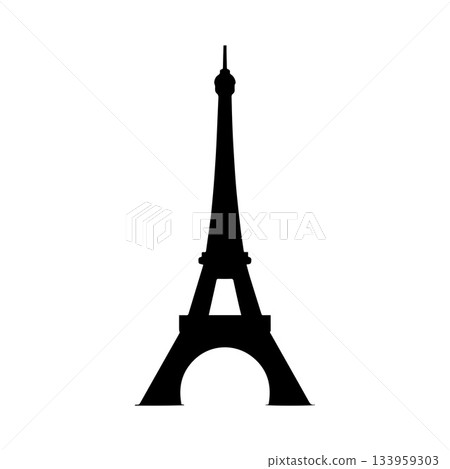 Minimal Solid Tower Symbol Representing Bold French Architecture 133959303
