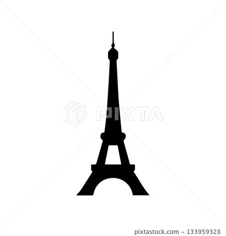 Dynamic Paris Tower Symbol Featuring Powerful Polygonal Form 133959328