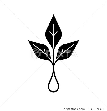 Elegant Herbal Pharmacy Logo with Natural Healing Symbol 133959373