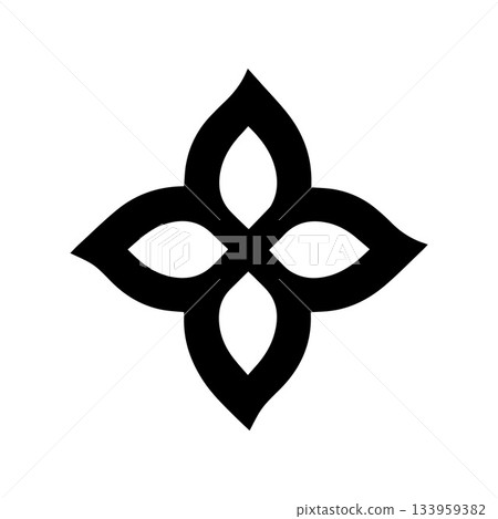 Clean Monochrome Pharmacy Emblem Showing Herbal Healing Clean Monochrome Pharmacy Emblem Showing Herbal Healing 133959382