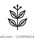 Gentle Herbal Pharmacy Logo with Flowing Leaf Movement 133959414