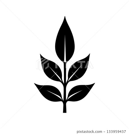 Strong Angular Pharmacy Logo Highlighting Botanical Healing Strong Angular Pharmacy Logo Highlighting Botanical Healing 133959437