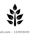Artistic Brush-Style Herbal Pharmacy Symbol of Healing 133959439