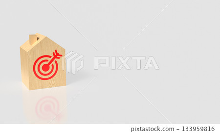 Real Estate Target Goal Investment Concept 3d render. 133959816