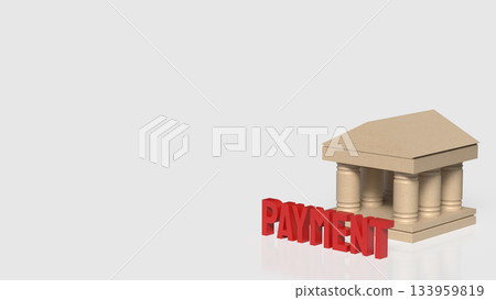 Banking Payment Financial Service Concept 3d render. 133959819