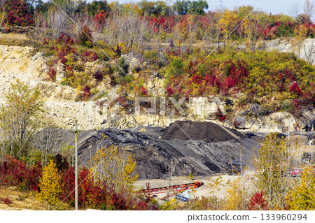 Working Quarry in Autumn Near Quarry Trails Metro Park, Columbus, Ohio Working Quarry in Autumn Near Quarry Trails Metro Park, Columbus, Ohio 133960294