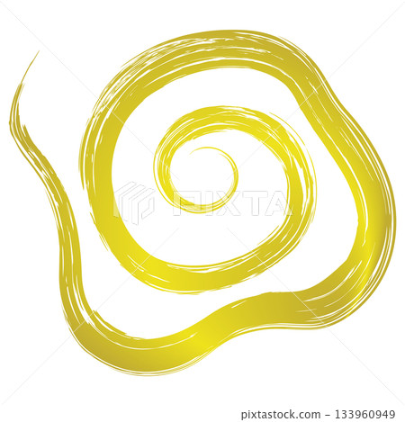 Hand-drawn, faded brush strokes / Gold 2 133960949