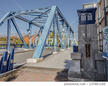 A plaque for the Sakigawa Bridge over the Sendai Hori River A plaque for the Sakigawa Bridge over the Sendai Hori River 133961260