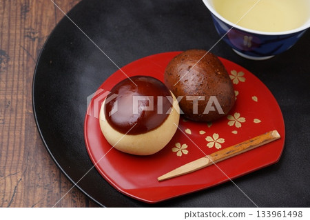 Chestnut manju and Karinto manju Chestnut manju and Karinto manju 133961498