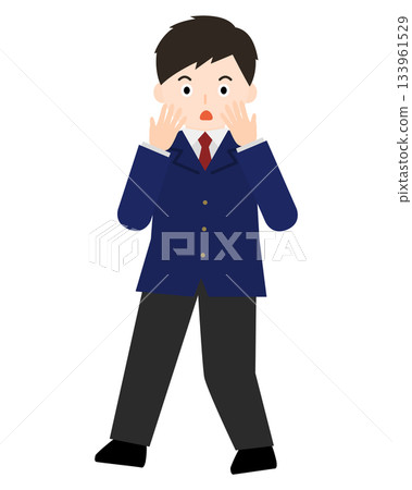 A boy surprised 133961529