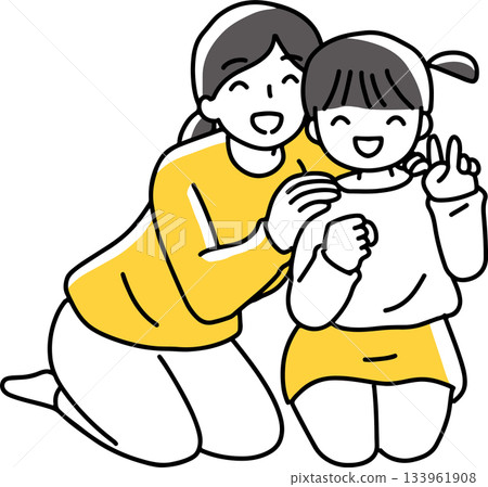 一個好母親和女兒 133961908