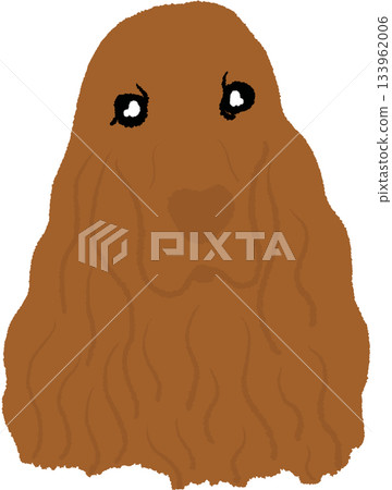 Hand drawn cute crayon of Cocker Spaniel puppy face for playtime, animal decoration, dog cartoon, paw friend, pet shop, vet, character, comic, head shape, adopt and rescue dog, shelter, foster home Hand drawn cute crayon of Cocker Spaniel puppy face for playtime, animal decoration, dog cartoon, paw friend, pet shop, vet, character, comic, head shape, adopt and rescue dog, shelter, foster home 133962006