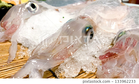 Fresh Yobuko squid sashimi Fresh Yobuko squid sashimi 133962233