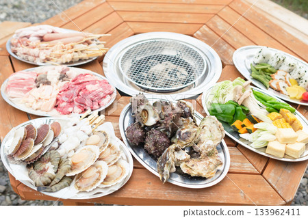 豪華露營設施烤肉食品套裝 133962411