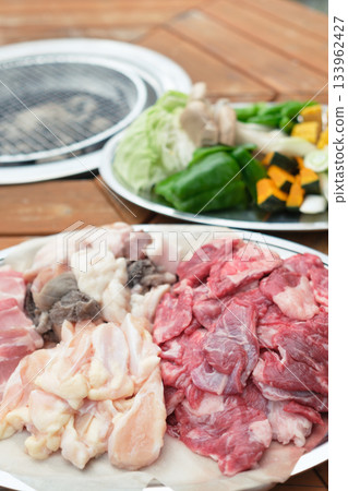 Glamping facility BBQ food set Glamping facility BBQ food set 133962427