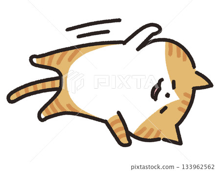 貓伸懶腰的插圖 133962562