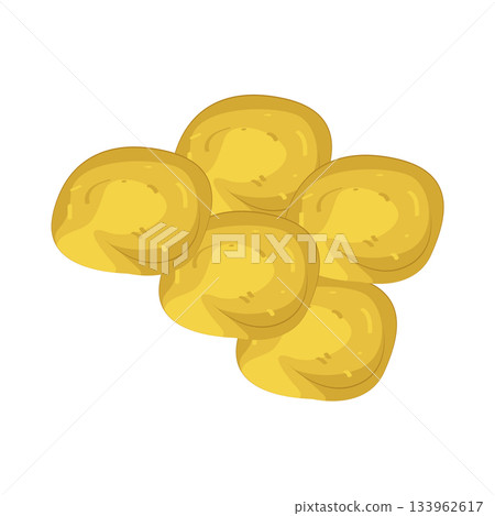 Illustration of yellow lentil Illustration of yellow lentil 133962617