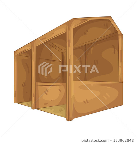 Illustration of farm stable 133962848