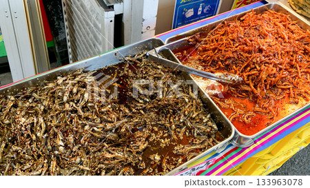 Food sold at Tanga Market in Kitakyushu City 133963078