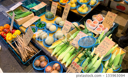 Food sold at Tanga Market in Kitakyushu City Food sold at Tanga Market in Kitakyushu City 133963094