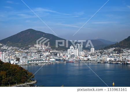 [Korea/Yeosu City] The townscape around Janggunsan Mountain and Yeosu Port 133963161