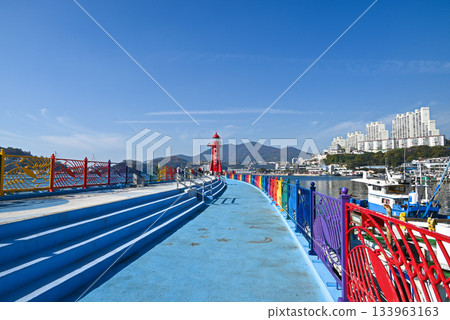 [Korea/Yeosu City] Scenery of Hamel Lighthouse 133963163