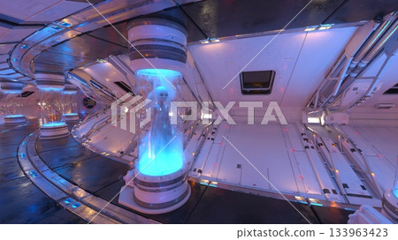 Scenery inside the spacecraft 133963423