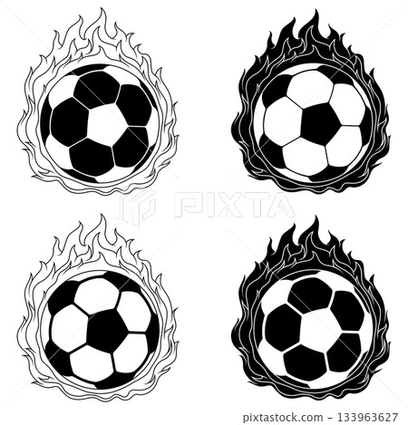 Soccer Ball on Fire 133963627