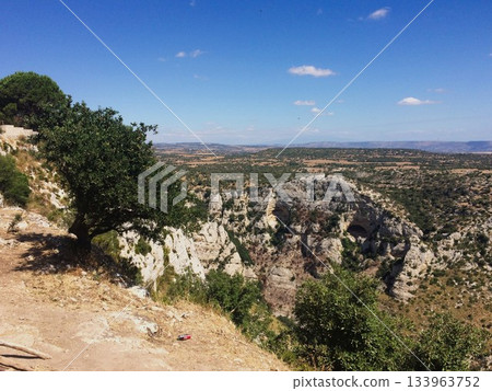 Rocky Plateau and Valley Landscape Rocky Plateau and Valley Landscape 133963752