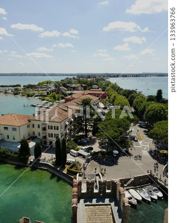 Aerial View of Sirmione with Lake Garda 133963766