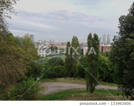 Cityscape with Green Parks and Buildings Cityscape with Green Parks and Buildings 133963800