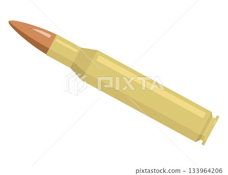 Illustration of a rifle bullet Illustration of a rifle bullet 133964206