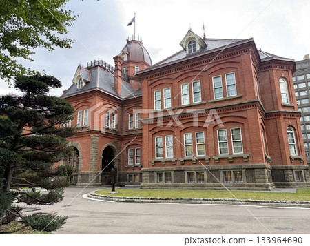 Hokkaido Government Red Brick Building in Autumn 133964690