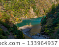 Sumata Gorge and Dream Suspension Bridge in autumn 133964937