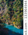 Sumata Gorge and Dream Suspension Bridge in autumn 133964944