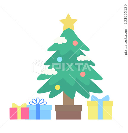 聖誕樹和禮物 133965129