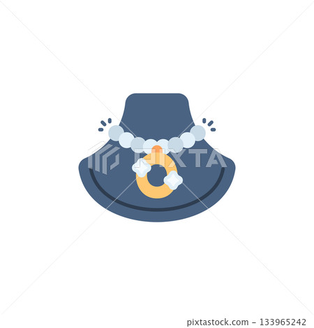 Necklace and Mannequin vector icon. Jewelry icon flat style. perfect use for logo, presentation, website, and more. modern icon design color style Necklace and Mannequin vector icon. Jewelry icon flat style. perfect use for logo, presentation, website, and more. modern icon design color style 133965242
