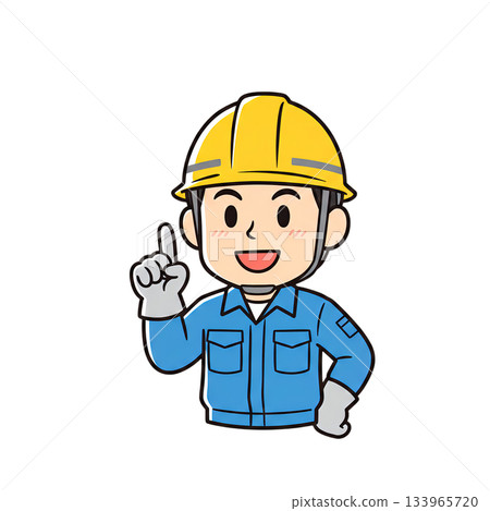 (For safety documents) A worker giving advice 133965720