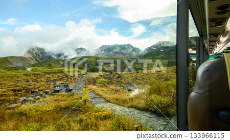 View from the bus window at Tateyama Highlands: Bijodaira Sky Road after the rain, Toyama Prefecture View from the bus window at Tateyama Highlands: Bijodaira Sky Road after the rain, Toyama Prefecture 133966115