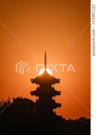 岡山_備中國分寺五重塔的壯麗景色 133967122